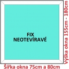 Plastov okna FIX SOFT rka 75 a 80cm x vka 155-180cm